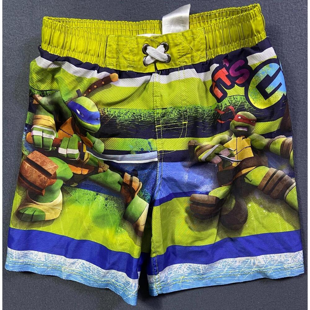Nickelodeon Teenage Mutant Ninja Turtles Swim Trunks Shorts Boy Size 7
